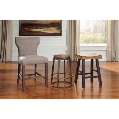 Set Of 2 25" Glosco Counter Height Barstools Grizzly Bear - Signature Design By Ashley - Image 2