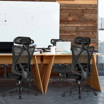 Costway Ergonomic High Back Mesh Office Chair W/ Adjustable Lumbar Support - Image 2