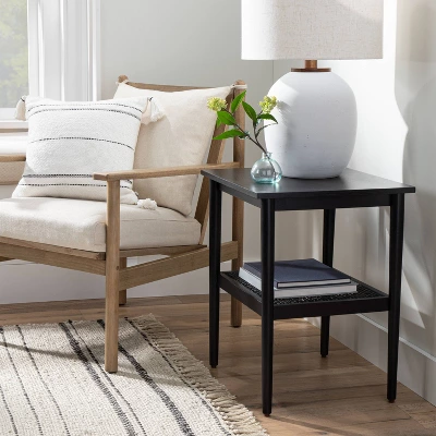 Wood & Cane Square Accent Side Table - Hearth & Hand™ With Magnolia