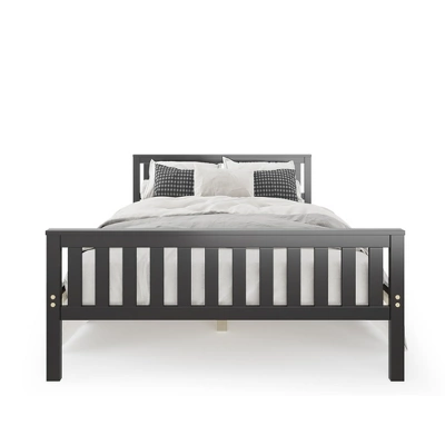 Costway Full Wood Platform Bed With Headboard And Footboard Mattress Foundation - Image 9