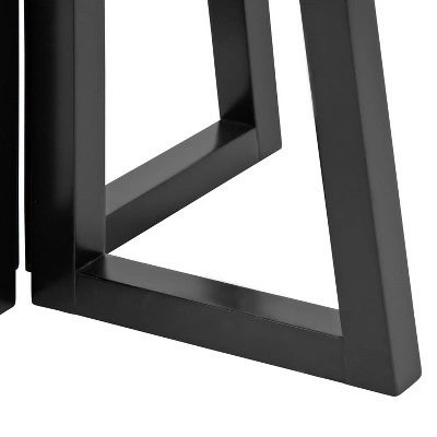 Kate And Laurel Avery Round Wood Side Table, 20x20x20, Black And White - Image 4