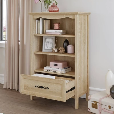 51.41" 2 Open Shelves Adaline Café Vertical Bookcase With Storage Orchard Oak - Sauder - Image 3