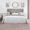 King Crestone Upholstered Headboard With Frame Gray - Hillsdale Furniture