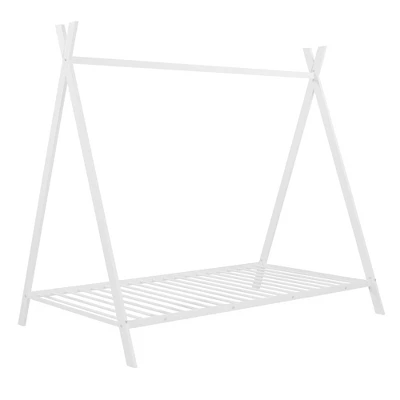 Metal Floor Play House Bed With Slat Tent Bed Frame-ModernLuxe - Image 2