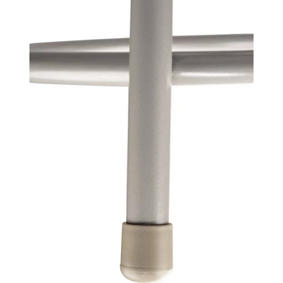 2pk 24" Adjustable Heavy Duty Vinyl Padded Steel Barstool With Backrest Gray - Hampden Furnishings - Image 7