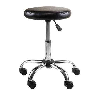 Clark Adjustable Height Swivel Bar Stool With Cushion Black - Winsome