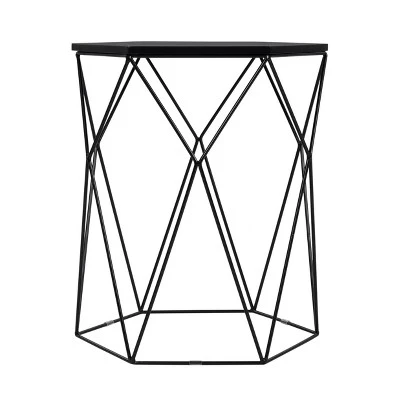 Element Geometric Side Table Midnight Black - Adore Decor - Image 3