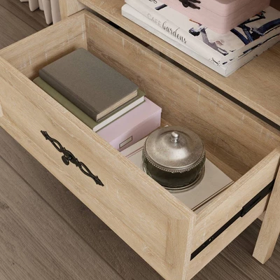 51.41" 2 Open Shelves Adaline Café Vertical Bookcase With Storage Orchard Oak - Sauder - Image 7