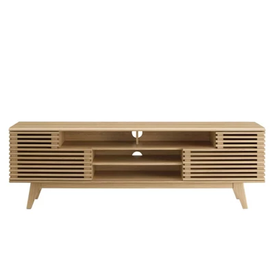 Render Media Console TV Stand For TVs Up To 80" Brown - Modway - Image 3