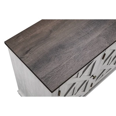 Saw Cut TV Stand For TVs Up To 55" Off White - Home Essentials - Image 7