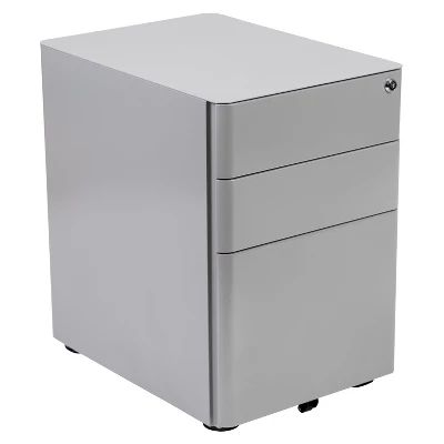 Flash Furniture Modern 3-Drawer Mobile Locking Filing Cabinet With Anti-Tilt Mechanism And Hanging Drawer For Legal & Letter Files - Image 15