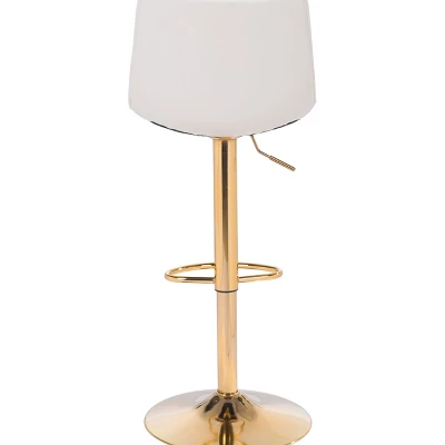 Pierce Barstool White/Gold - ZM Home - Image 3