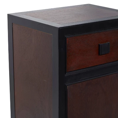 Contemporary Small Wood Cabinet Dark Brown - Olivia & May - Image 2