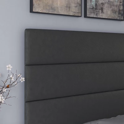 Luxembourg Faux Leather Channel Upholstered Platform Bed - Eco Dream - Image 3