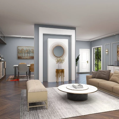 Contemporary Aluminum Melting Accent Table - Olivia & May - Image 13