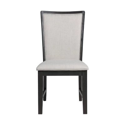 2pc Jasper Dining Slat Back Side Chair Set Black - Picket House Furnishings