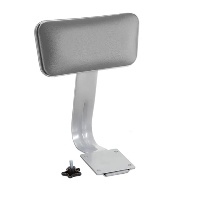 2pk 24" Adjustable Heavy Duty Vinyl Padded Steel Barstool With Backrest Gray - Hampden Furnishings - Image 5