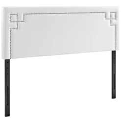 Queen Josie Upholstered Vinyl Headboard White - Modway