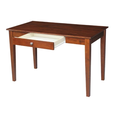 Basic Size Desk With Drawer And Chair Brown - International Concepts - Image 2