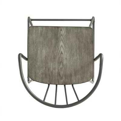 Set Of 2 24" Nowell Iron Finish Counter Height Barstools Gray - Inspire Q - Image 5