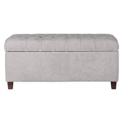 Ainsley Button Tufted Storage Bench - HomePop - Image 4