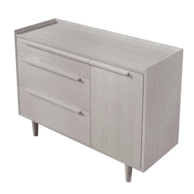 Clio Manufactured Wood Horizontal 3-Drawer Dresser With Solid Wood Legs-Maison Boucle - Image 3