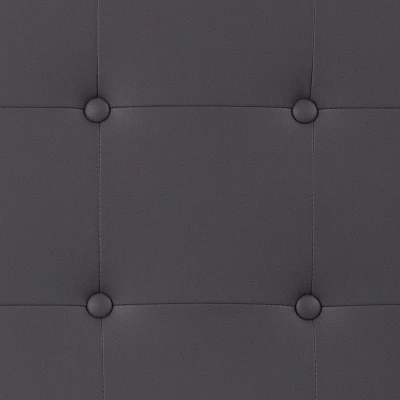 Flash Furniture Lennox Tufted Upholstered King Size Headboard In Gray Vinyl - Image 6