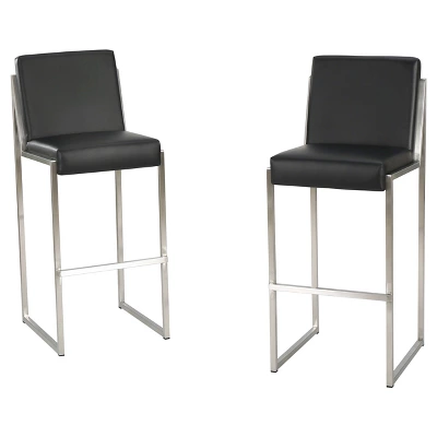 Set Of 2 29.50" Vasilus Bonded Leather Barstool - Christopher Knight Home - Image 4