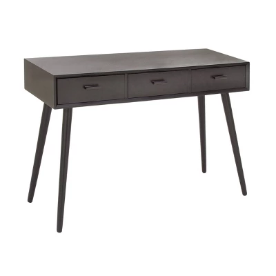 Modern 3 Drawer Wood Console Table Black - Olivia & May - Image 4