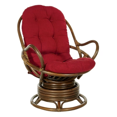 Kauai Rattan Swivel Rocker Chair - OSP Home Furnishings - Image 10