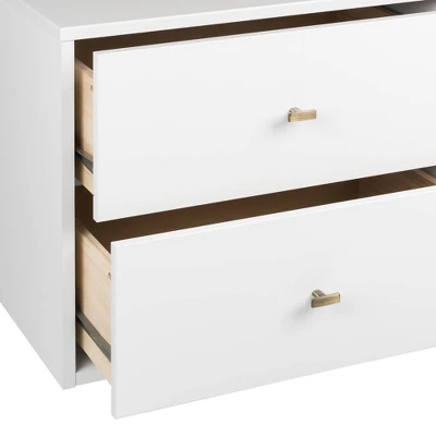 Floating 4 Drawers Dresser White - Prepac - Image 9