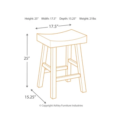 Set Of 2 25" Glosco Counter Height Barstools Grizzly Bear - Signature Design By Ashley - Image 9