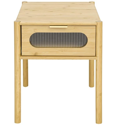 Aash 1-Drawer Environmentally Friendly Pale Yellow Finish Accent Nightstand With Storage-Maison Boucle - Image 2