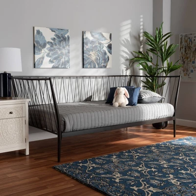 Twin Lysa Metal Daybed Black - Baxton Studio - Image 6