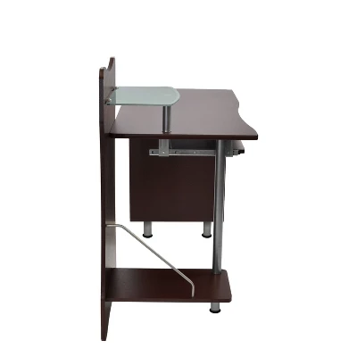 Stylish Computer Desk With Storage Brown - Techni Mobili - Image 3