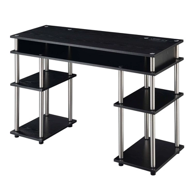 Designs2Go No Tools Student Desk With Charging Station And Shelves - Breighton Home - Image 7