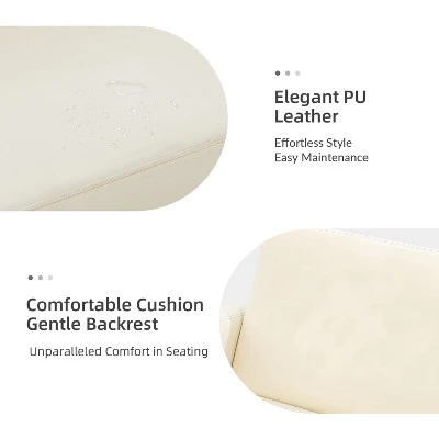 Lanna 76"Wide Vegan Leather Modern Style Convertible Futon Sofa Bed For Living Room Guest Bedroom | ARTFUL LIVING DESIGN - Image 5