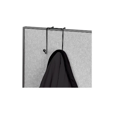 Fellowes Wire Partition Additions Plastic Double Coat Hook Black (75510) 423889 - Image 4