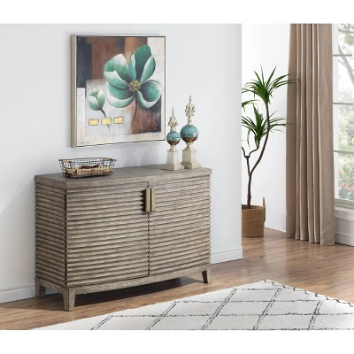 Averill 2 Door Credenza Gray - Treasure Trove Accents - Image 3