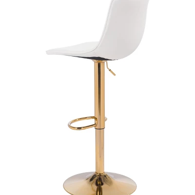 Pierce Barstool White/Gold - ZM Home - Image 4