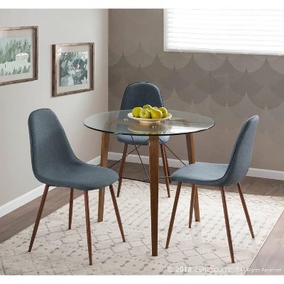 Set Of 2 Pebble Mid-Century Modern Dining Accent Chairs - LumiSource - Image 8