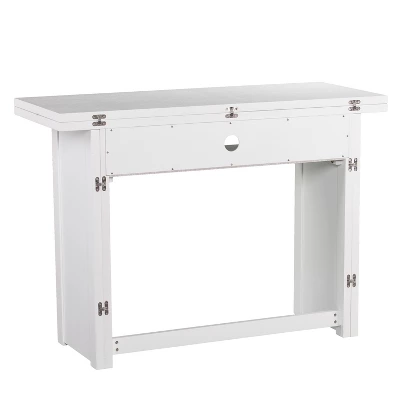 Klint Convertible Console To Extendable Dining Table White - Aiden Lane - Image 3