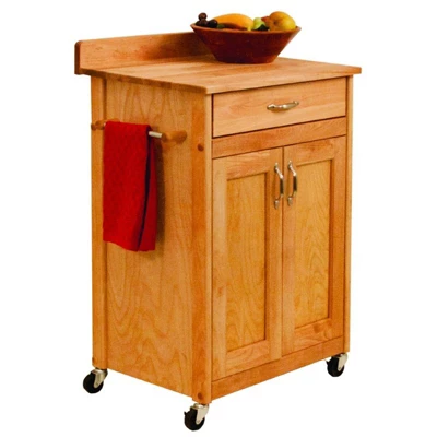 Wood Kitchen Cart In Natural Birch In Brown - Catskill Craftsmen - Image 2