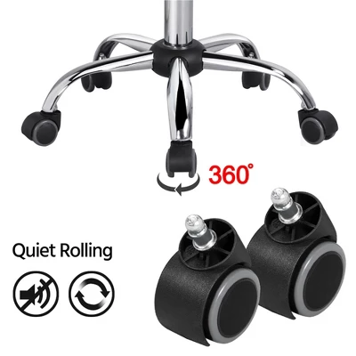 Yaheetech Velvet Low Back Armless Desk Chair Office Chair With Wheels - Image 6