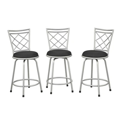 Set Of 3 Avery Adjustable Metal Barstool - Buylateral - Image 6
