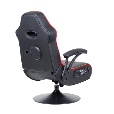 Torque Bluetooth Audio Pedestal Gaming Chair With Subwoofer Black/Red - X Rocker - Image 3