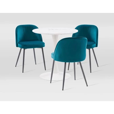 Ivo Pedestal Bistro Dining Set With Chairs - CorLiving
