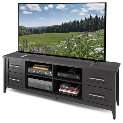 Jackson Extra Wide Drawer TV Stand For TVs Up To 80" Black - CorLiving - Image 4