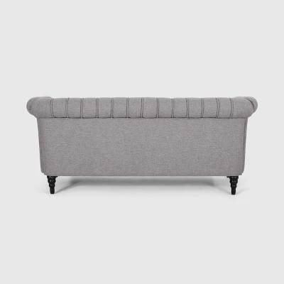 Barneyville Traditional Chesterfield Sofa Gray - Christopher Knight Home - Image 2
