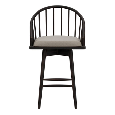 Braddock Spindle Back Memory Return Swivel Counter Height Barstool Rubbed Black - Hillsdale Furniture - Image 2